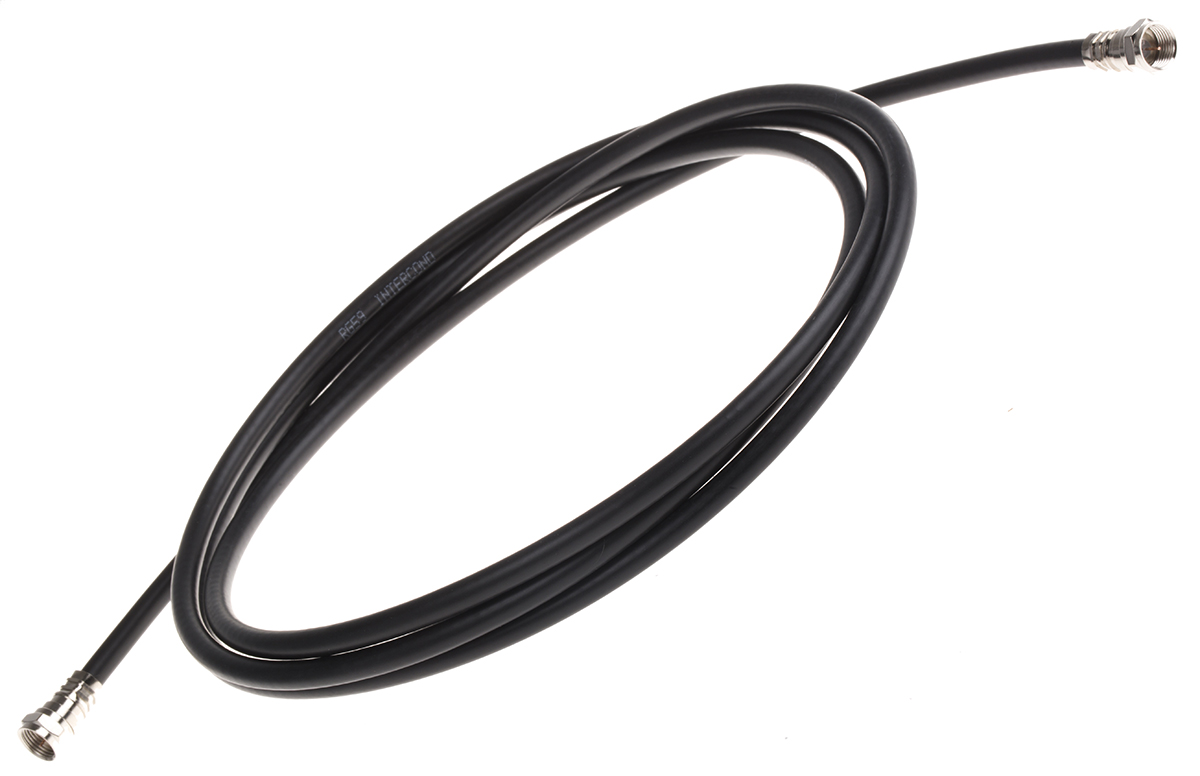 Radiall Cable Assembly Series Coaxial Cable Male F Type to Male, 2 m 75 Ω