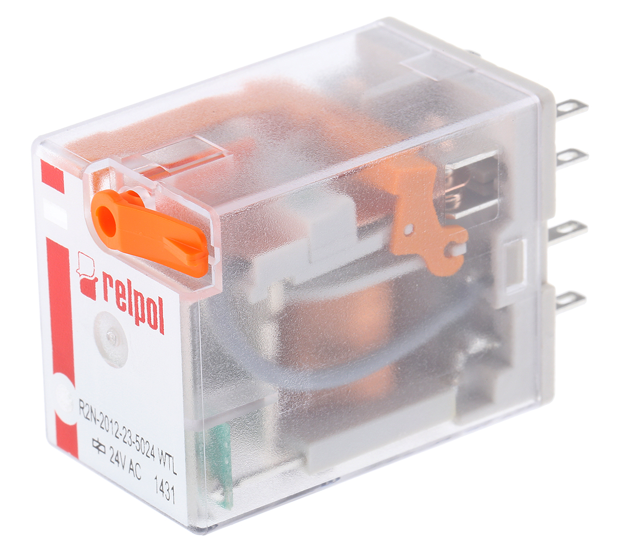 Relpol Surface Power Relay, 24V Coil, 12A Switching Current, DPDT