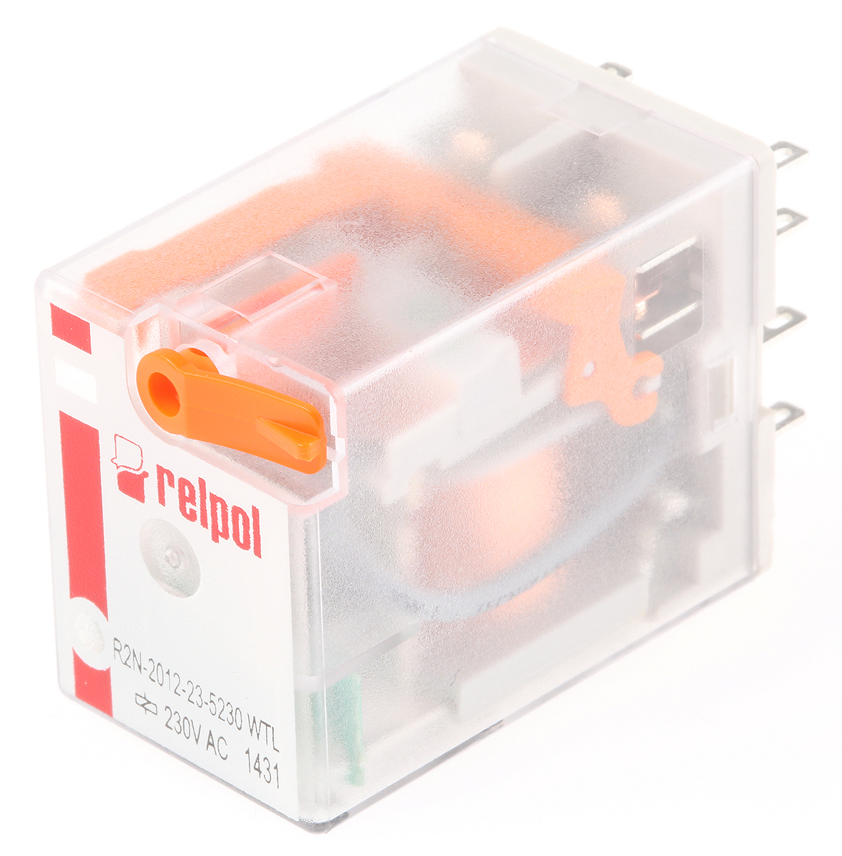 Relpol Surface Power Relay, 230V Coil, 12A Switching Current, DPDT