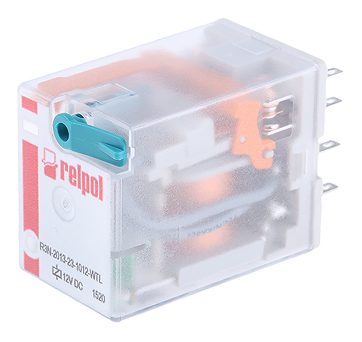 Relpol Surface Power Relay, 12V Coil, 10A Switching Current, 3PDT