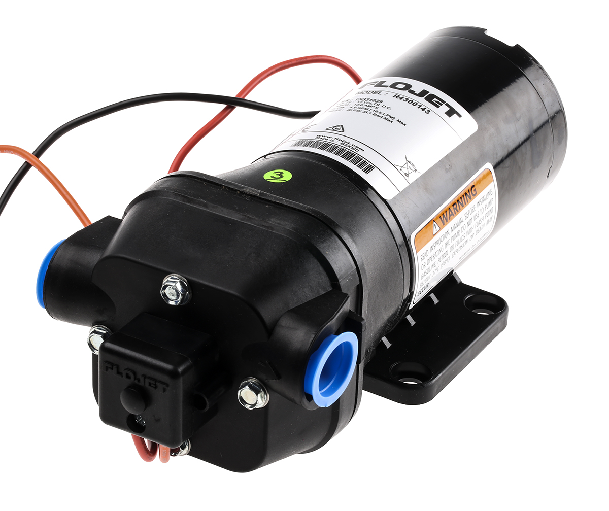 Xylem Flojet Diaphragm Electric Positive Displacement Pump, 19L/min, 3.1 bar, 12V dc