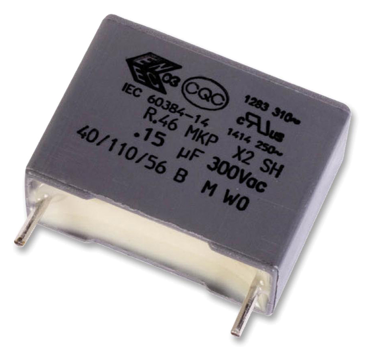 KEMET R46 Film Capacitor X2, ±10 %, 100 nF 310 V dc, Through Hole