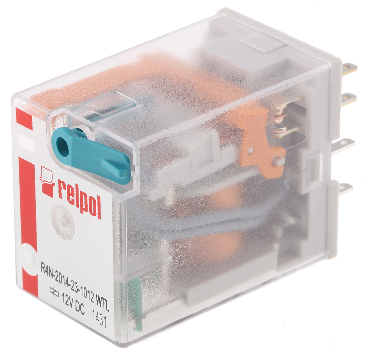Relpol Surface Power Relay, 12V Coil, 6A Switching Current, 4PDT