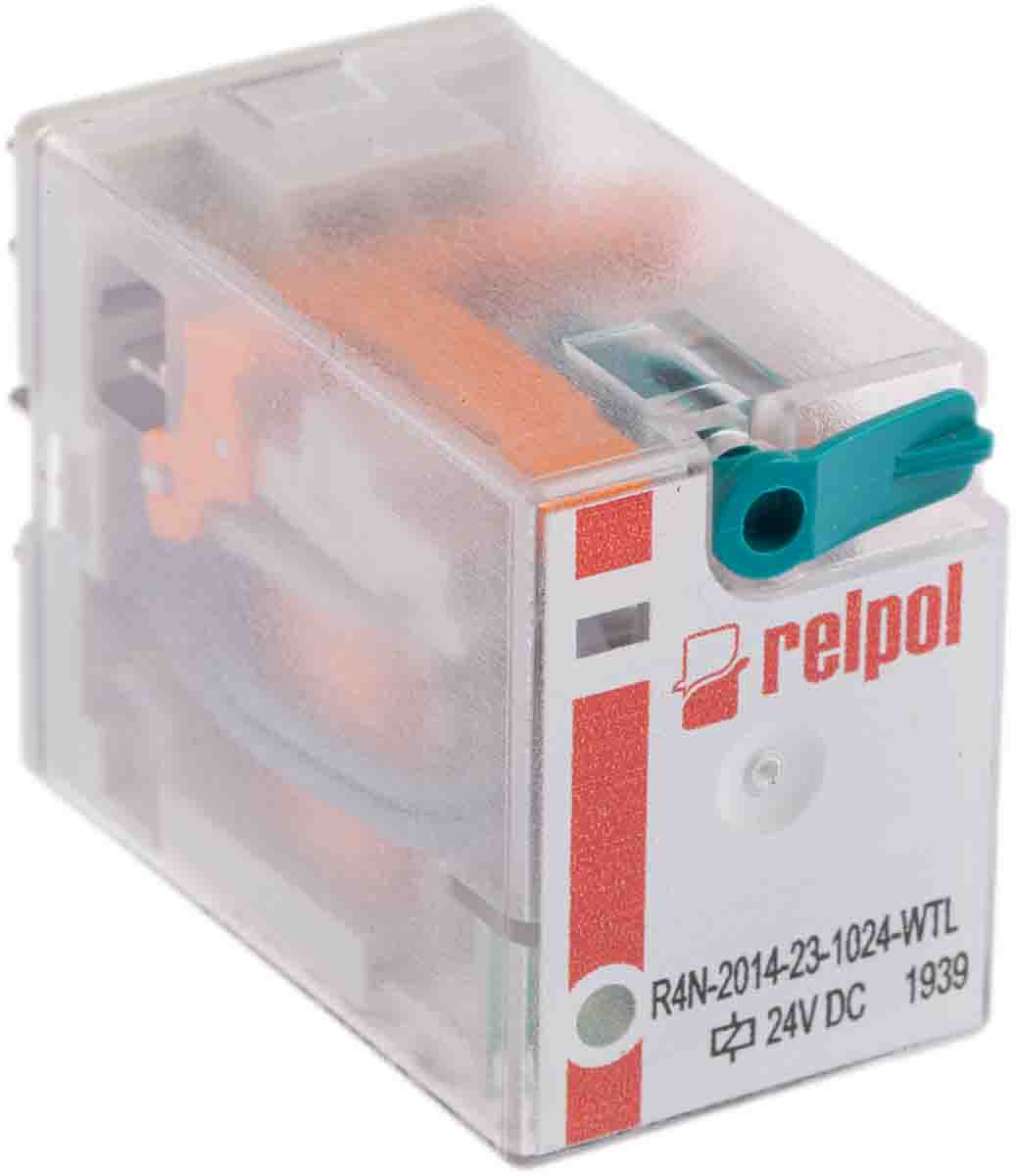 Relpol Power Relay, 24V dc Coil, 6A Switching Current, 4PDT