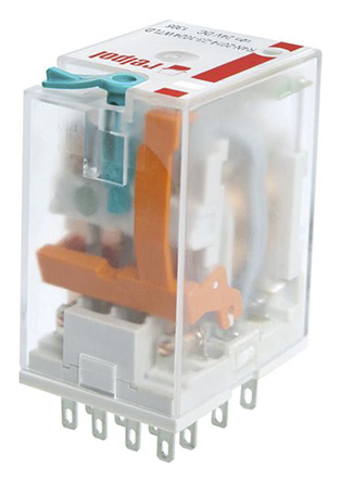 Relpol Power Relay, 24V ac Coil, 6A Switching Current, 4PDT