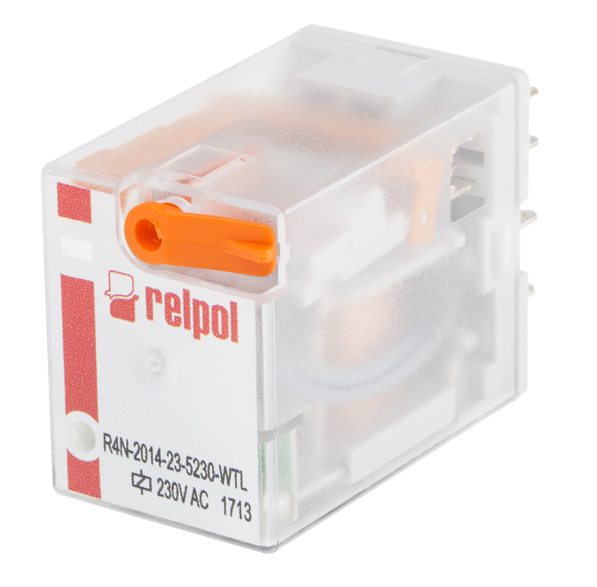 Relpol Power Relay, 230V ac Coil, 6A Switching Current, 4PDT