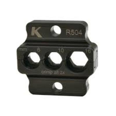 Klauke, R50 Crimping Die, Coaxial Type Crimping Die, Hex size 6 - 16 mm² Black