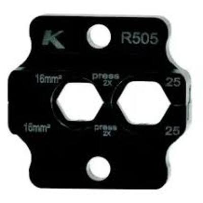 Klauke, R50 Crimping Die, Coaxial Type Crimping Die, Hex size 6 - 25 mm² Black