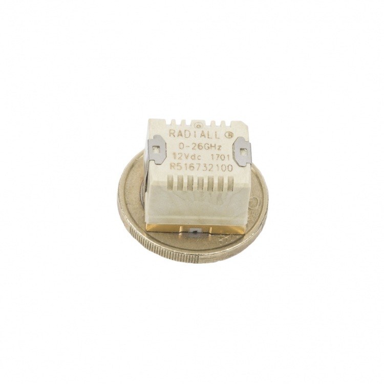 Radiall Through Hole High Frequency Relay, 24 V dc Coil, 8 GHz Max. Coil Freq., SPDT