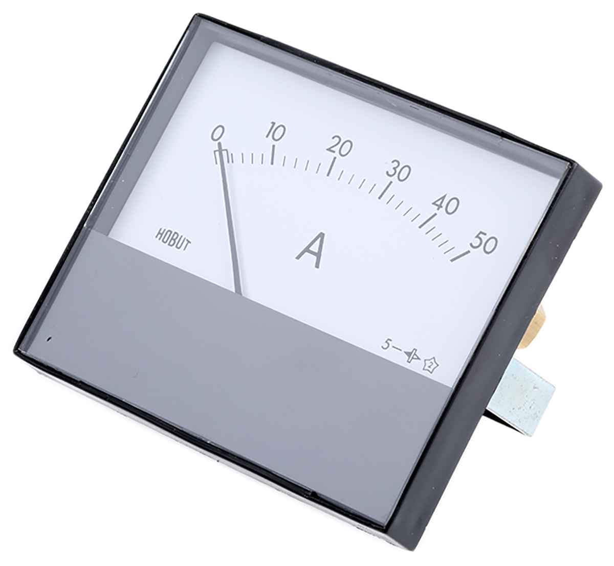 HOBUT R68M Analogue Panel Ammeter 120 A DC, 63.5 mm x 62.5 mm, ±8 % Moving Magnet