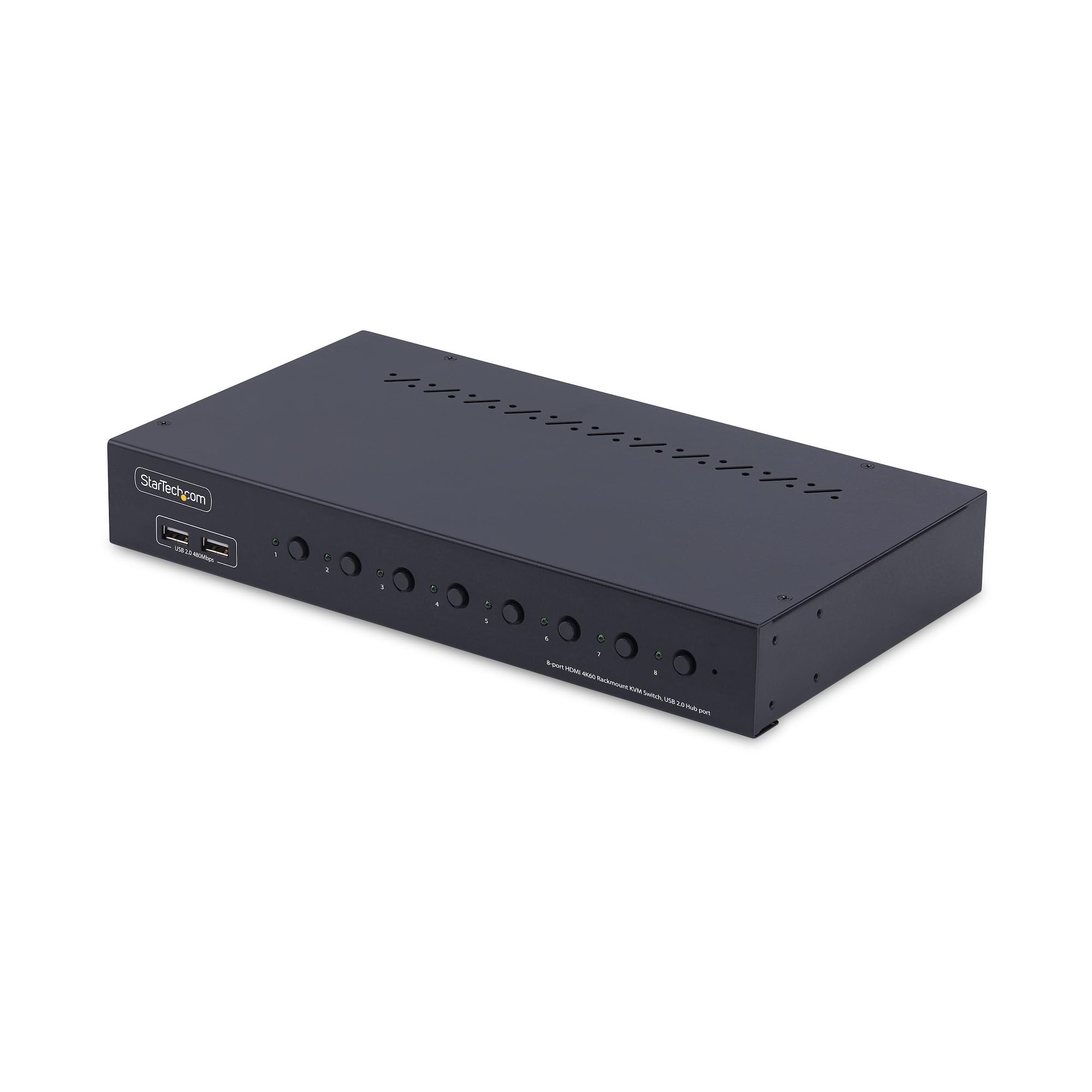 StarTech.com 8 Port 1 Displays USB 2.0 HDMI KVM Switch 3.5 mm Stereo 3840 x 2160 pixels Maximum Resolution