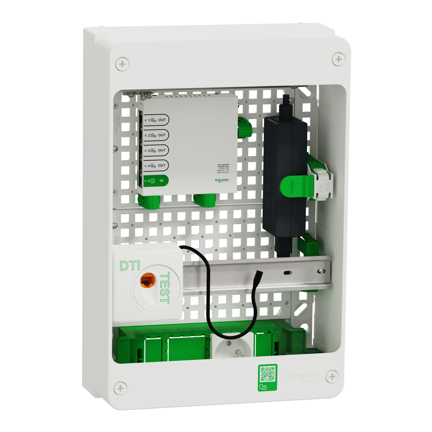 Schneider Electric White Telephone Socket
