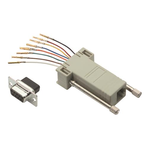 L-Com D-Sub Adapter 9-Way D-Sub to Female Female RJ45 Male Male