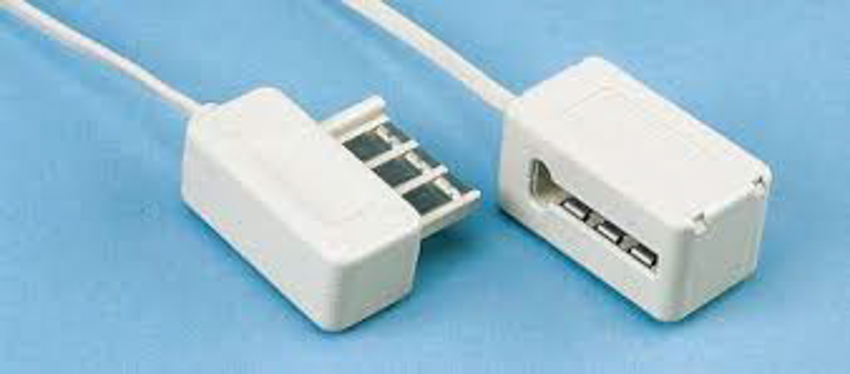 Decelect Male Female Telephone Extension Cable, White Sheath, 10 m