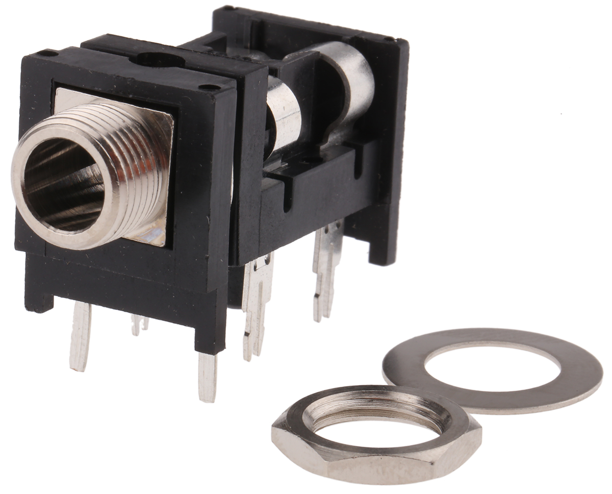 Switchcraft Jack Connector 6.35 mm PCB Female 3 Stereo Solder