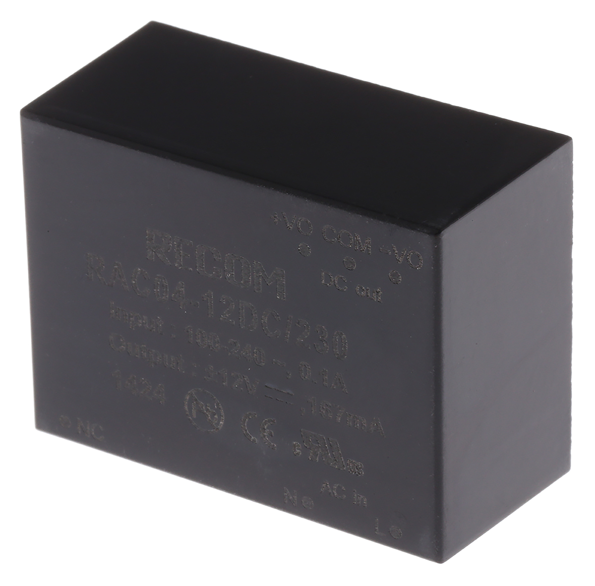 Recom Switching Power Supply, RAC04-12DC/230 2 Output 12V dc, 166mA, 4 W, Input 80V ac to  264V ac