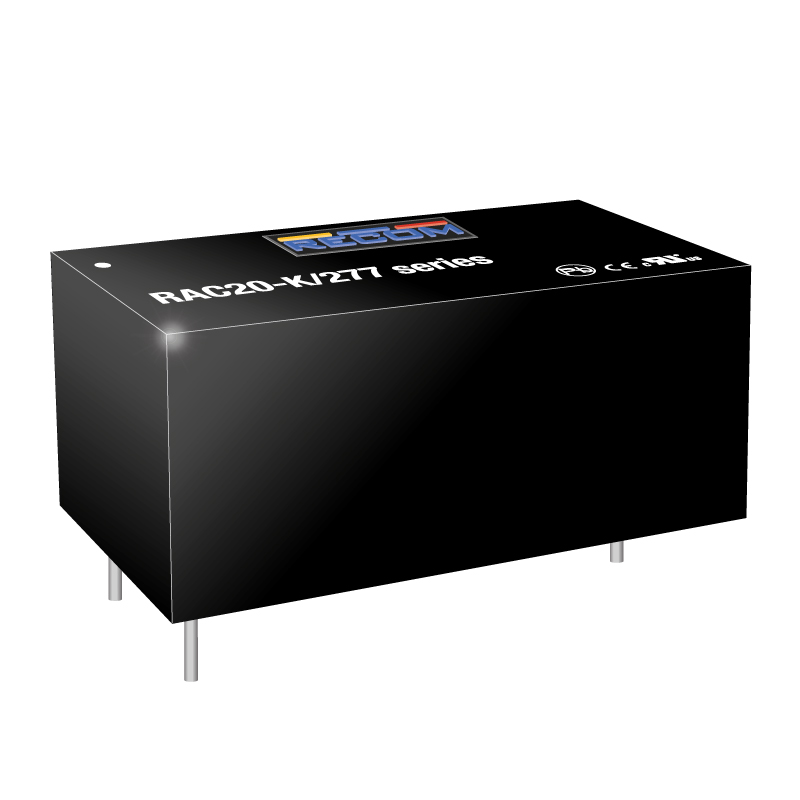 Recom Switching Power Supply, RAC20-12DK/277 2 Output 12V, -0.83A, 0.83 A, 20 W, Input 85V ac to  264V