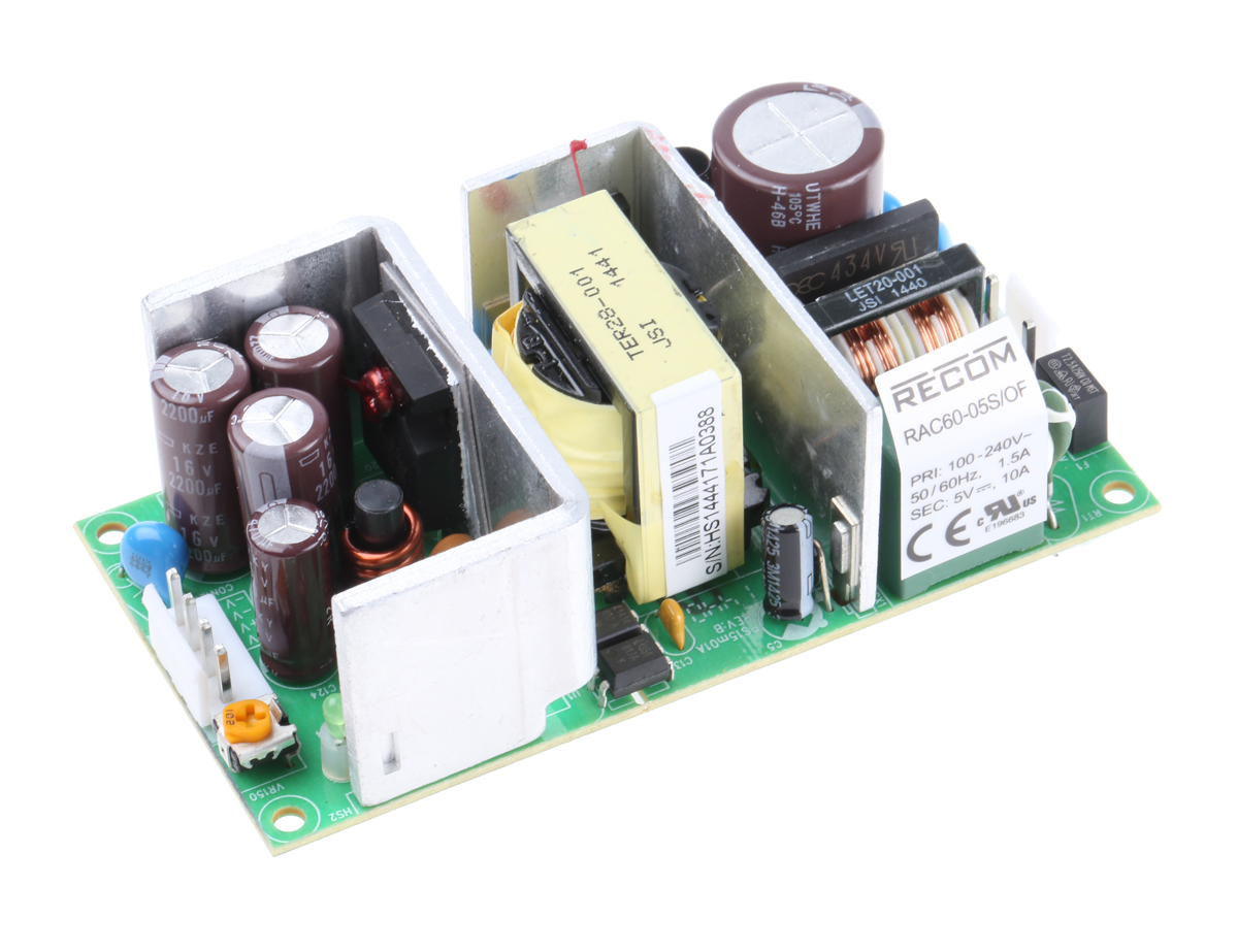 Recom Switching Power Supply, RAC60-05S/OF 5V, 50 W 264V