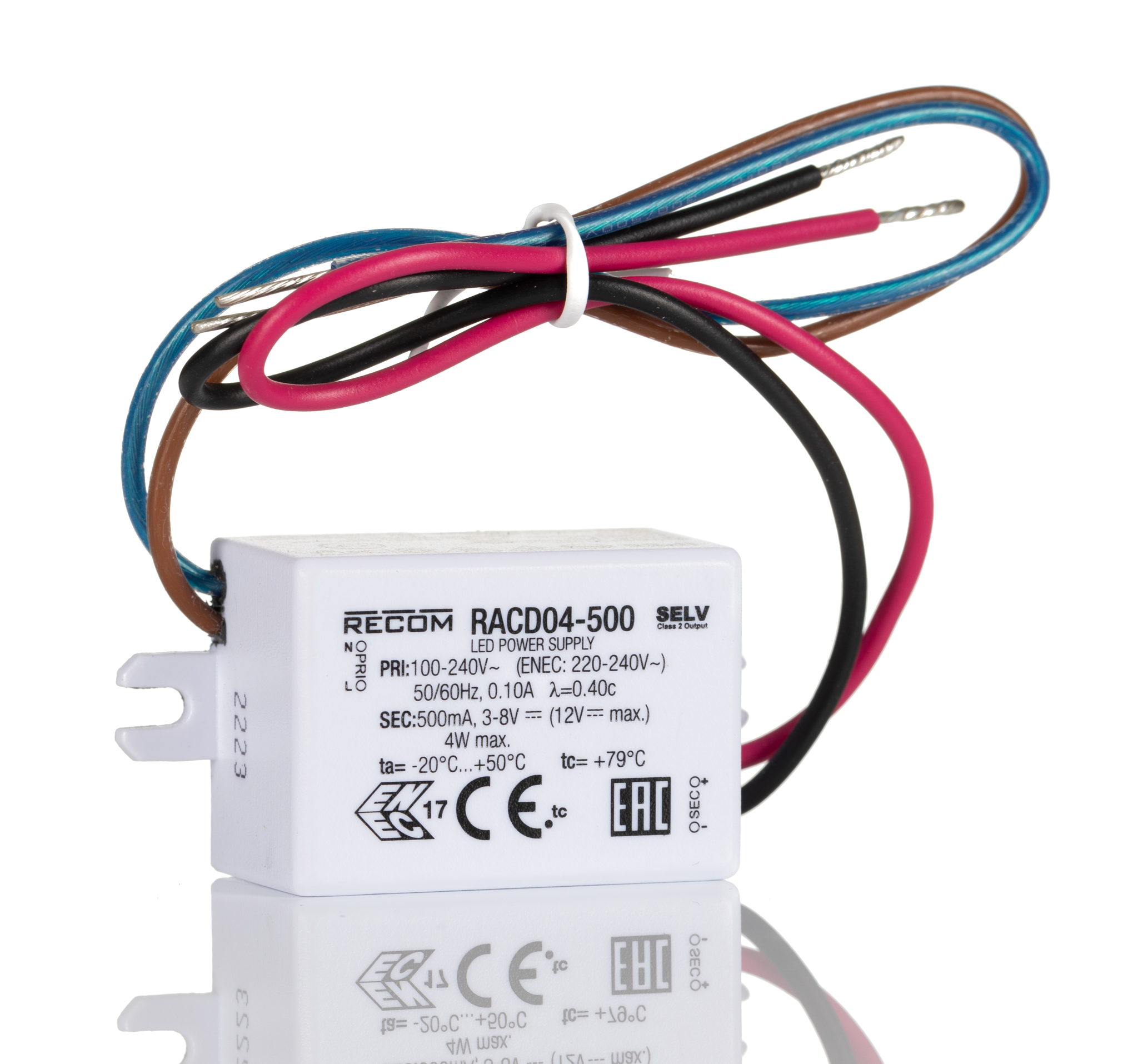 Recom LED Driver, 3V dc, 8 V dc Output, 4 W Output, 500mA