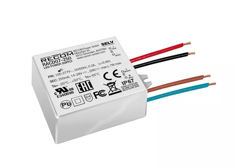 Recom LED Driver DMX Power Supply for use with LED Lighting RACD07