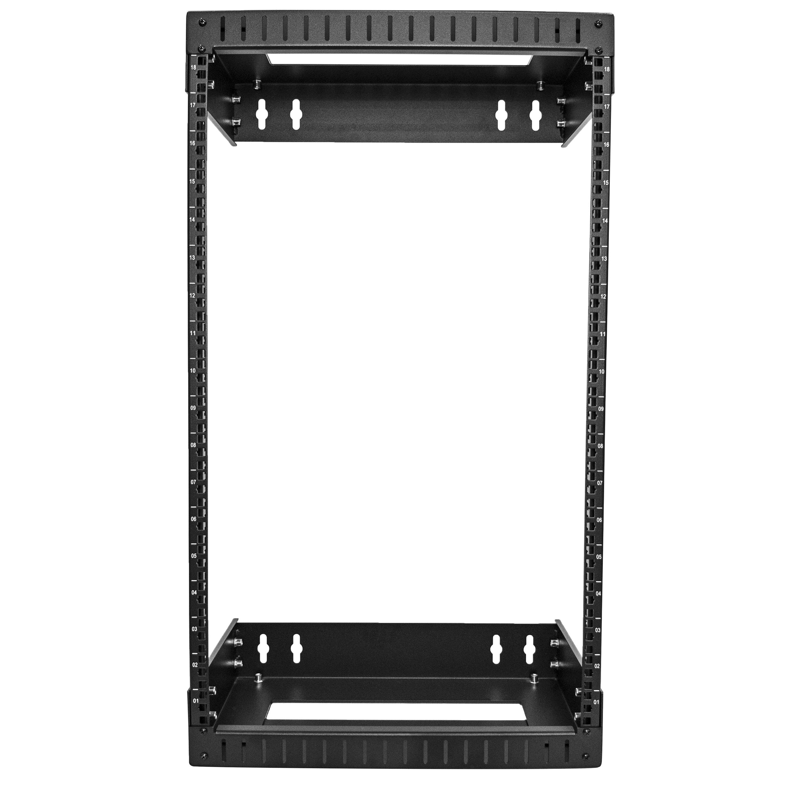 rack-18u-20-wall-oa StarTech.com Black 18 U Steel Server Rack Rodless Actuator , with Swing Frame 48 mm