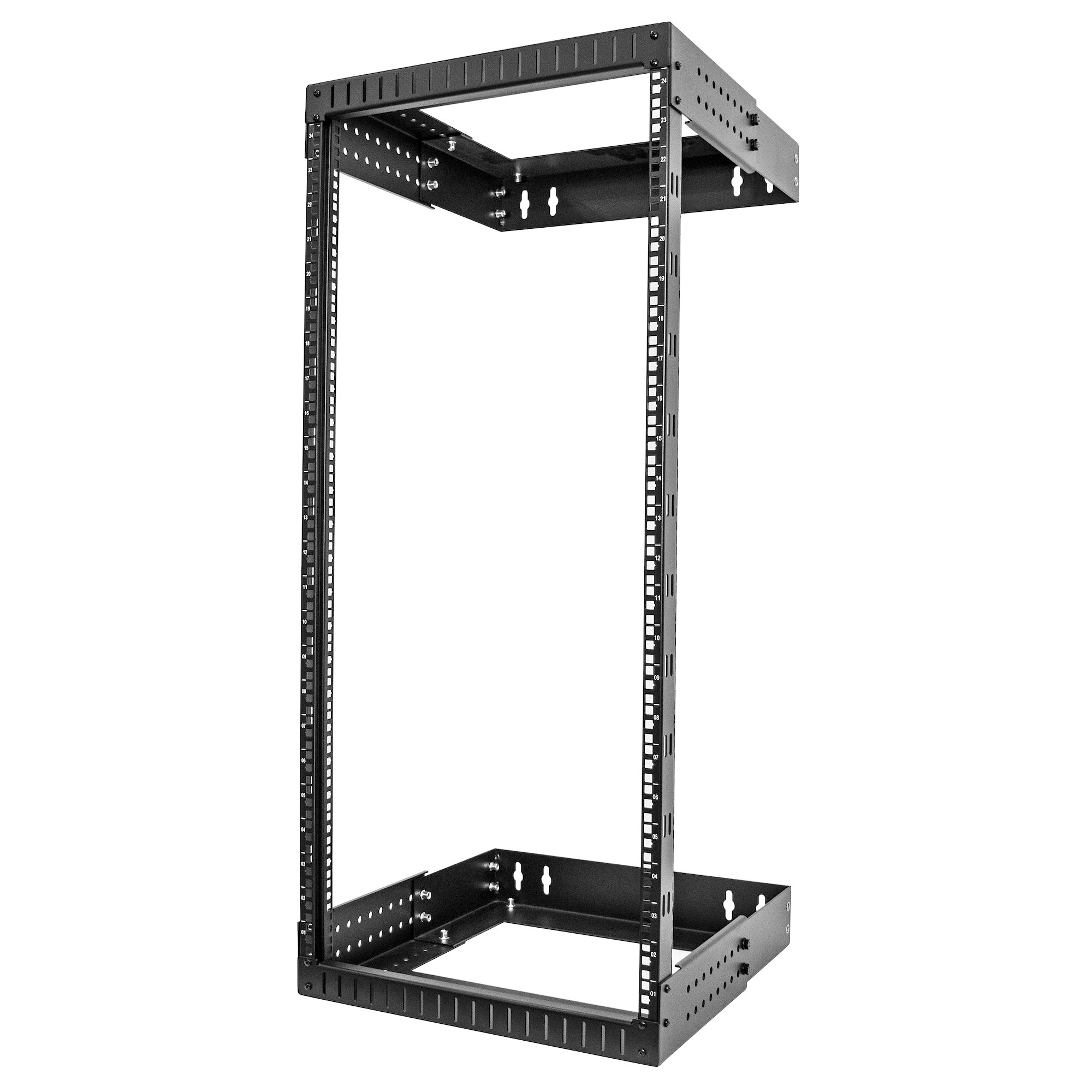StarTech.com Black 24 U Steel Server Rack , with Swing Frame, 508 mm, 1200 mm Height 48 mm