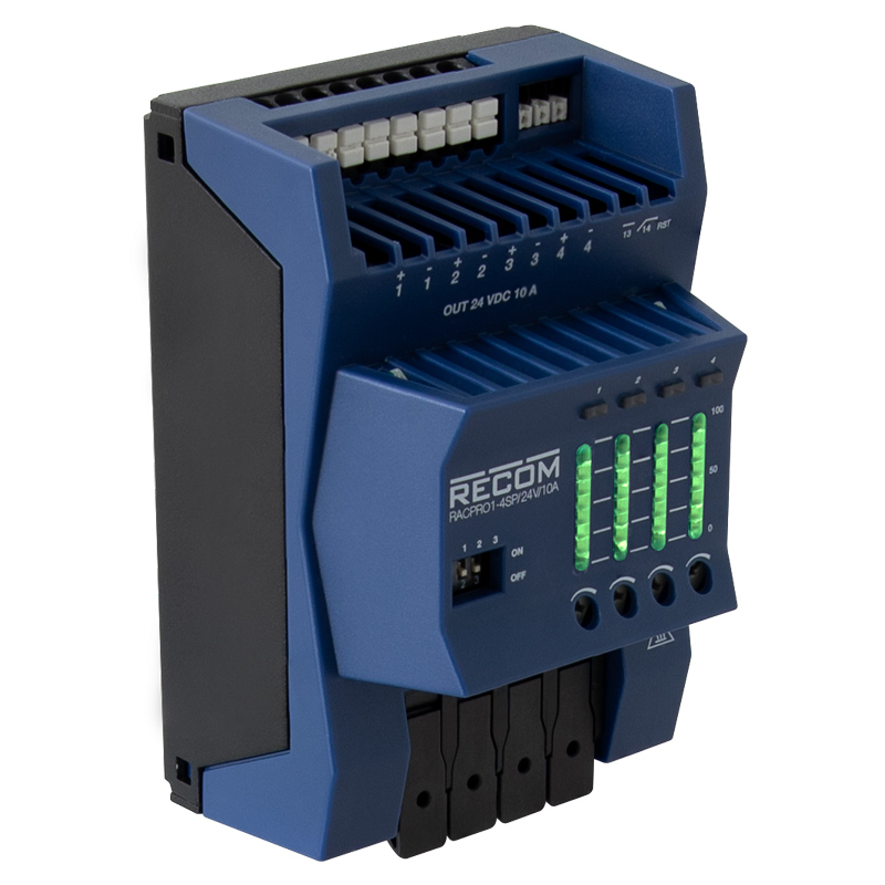 Recom RACPRO1-4SP DIN Rail Power Supply 28V dc AC Input 24V dc, 10 A Output DC 240 W