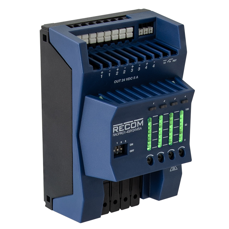 Recom RACPRO1-4SP DIN Rail Power Supply 28V dc AC Input 24V dc, 5 A Output DC 240 W