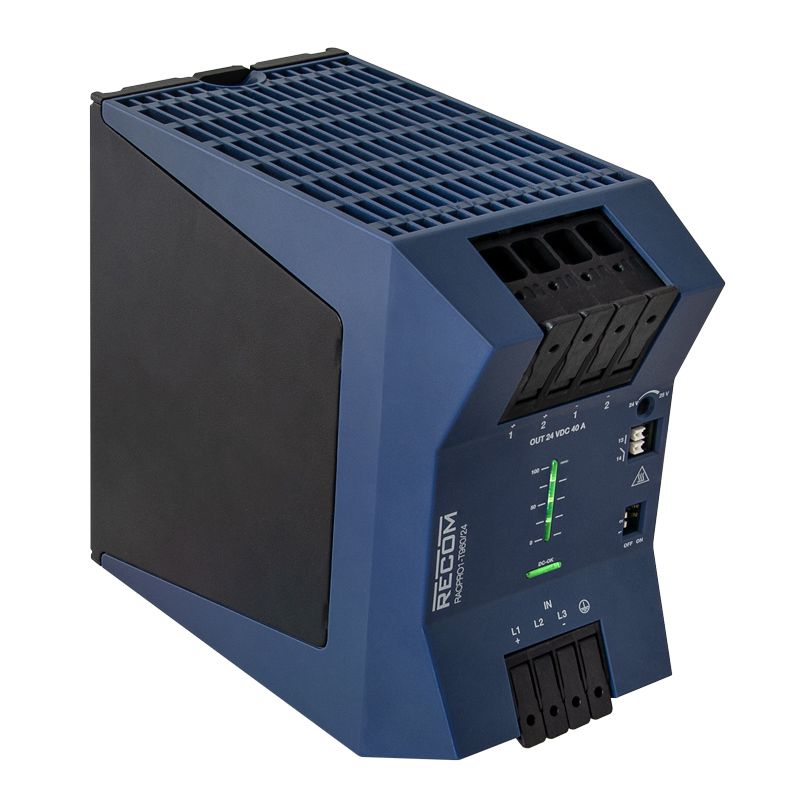 Recom RACPRO1-T960 Power Supply DIN Rail Power Supply 575V ac AC Input 48V, 20 A Output DC 960 W