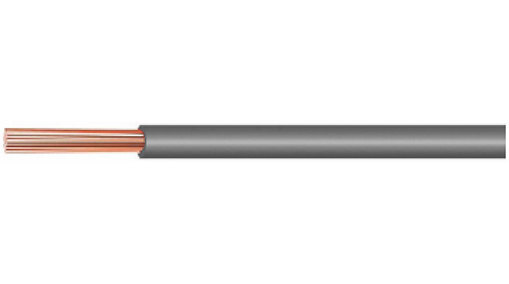 Huber+Suhner RADOX 155 Series Grey 1.5 mm² Hook Up Wire, 16 AWG, 100 m, Polyolefin, RADOX 155 1.5 MM2 GREY