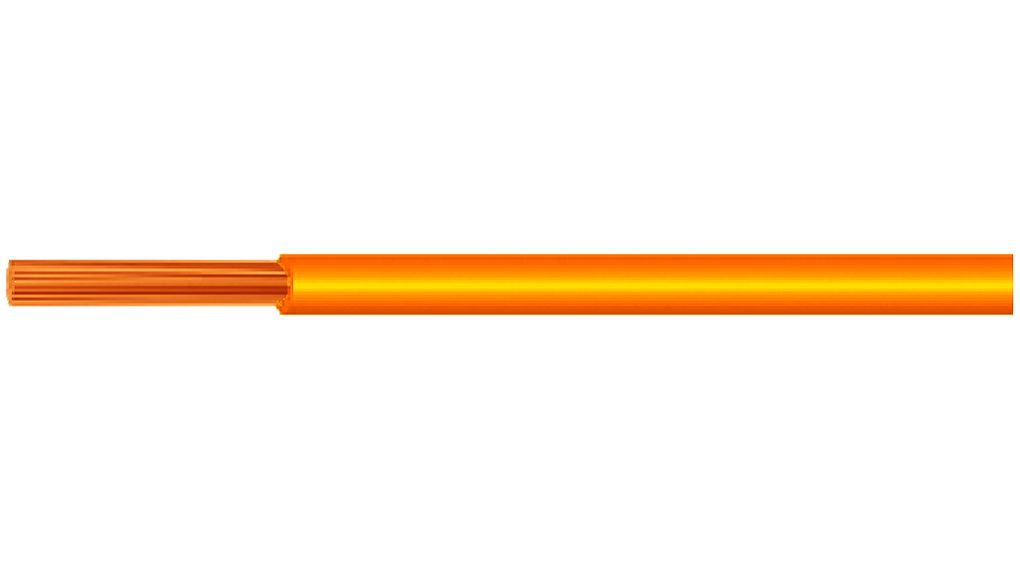 Huber+Suhner RADOX 155 Series Orange 1.5 mm² Hook Up Wire, 16 AWG, 100 m, Polyolefin, RADOX 155 1.5 MM2 ORANGE