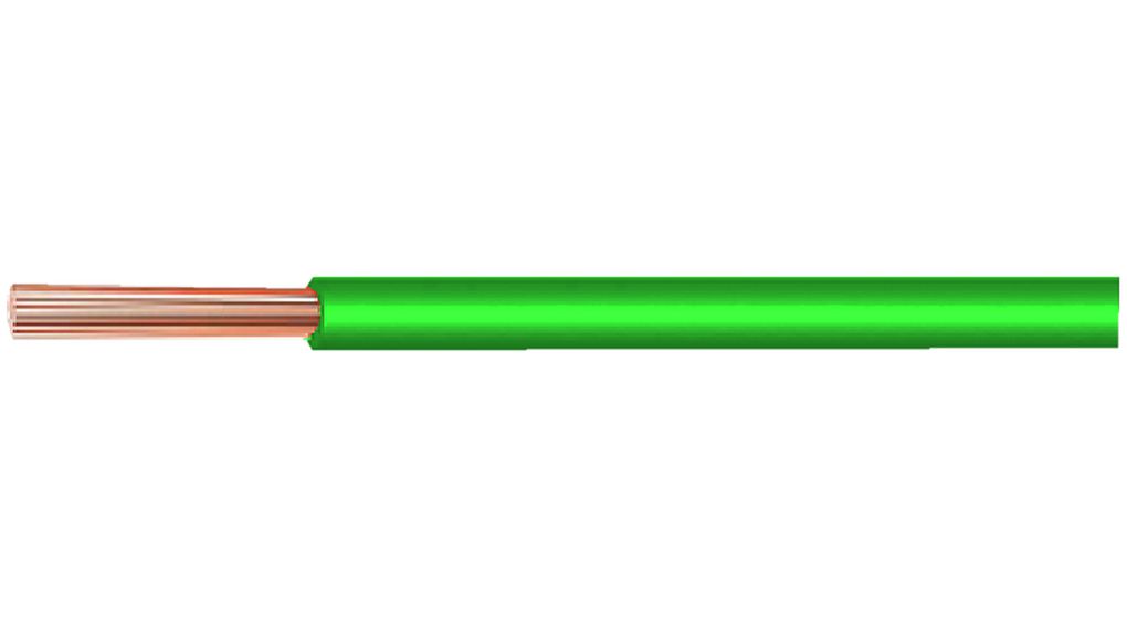 Huber+Suhner RADOX 155 Series Green 0.75 mm² Hook Up Wire, 14 AWG, 100 m, Polyolefin, RADOX 155 2.5 MM2 GREEN