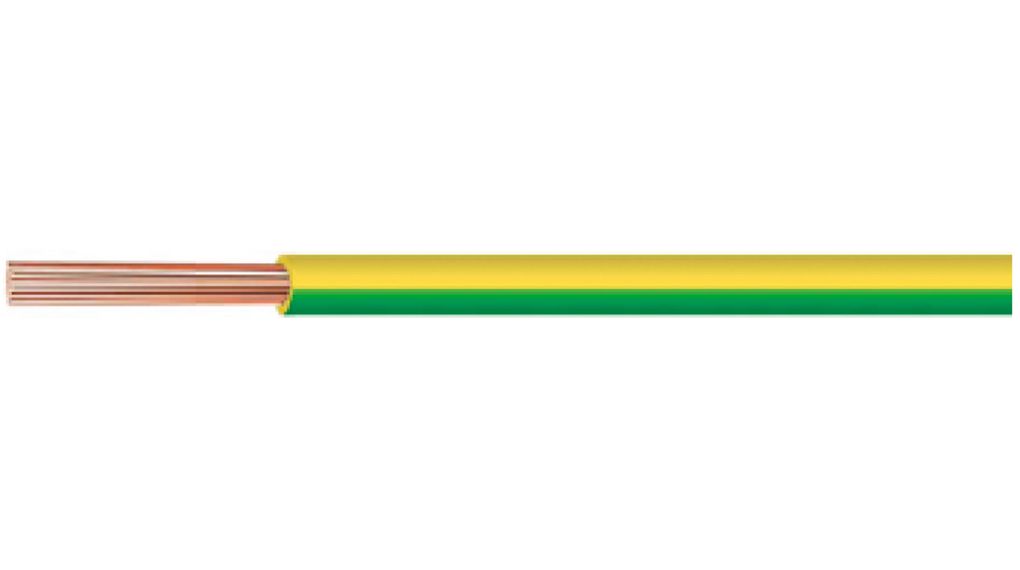 Huber+Suhner RADOX 155 Series Green 4 mm² Hook Up Wire, 12 AWG, 100 m, Polyolefin, RADOX 155 4.0 MM2 YELLOW/GREEN