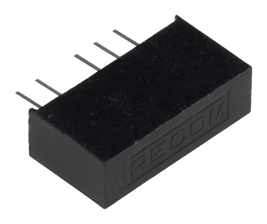 rb-0505d Recom RB DC/DC Converter, 5V dc, -5 V dc/ 100 mA, 5V dc Input, 3.3V Input 1 W, Through Hole, 85 °C Max Temp -40 °C Min