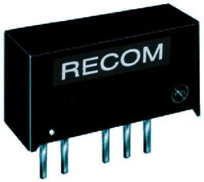 Recom RB DC/DC Converter, 12V dc/ 84 mA, 5V dc Input, 4.5V Input 1 W, Through Hole, 85 °C Max Temp -40 °C Min Temp,