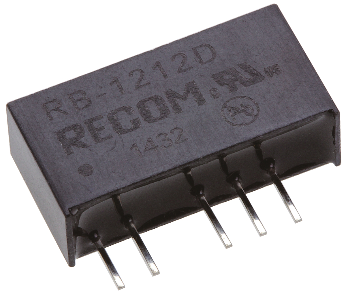 Recom RB DC/DC Converter, 12V dc, -12 V dc/ 42 mA, 12V dc Input, 10.8V Input 1 W, Through Hole, 85 °C Max Temp -40 °C