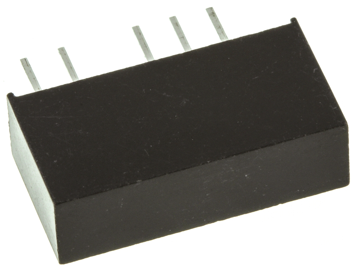 rb-2405d Recom RB DC/DC Converter, 5V dc, -5 V dc/ 100 mA, 24V dc Input, 21.6V Input 1 W, Through Hole, 85 °C Max Temp -40 °C Min
