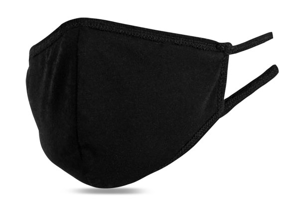 RBAM Beeswift Black Polyester, Cotton Reusable Face Mask 2 Ply, for Medical One Size