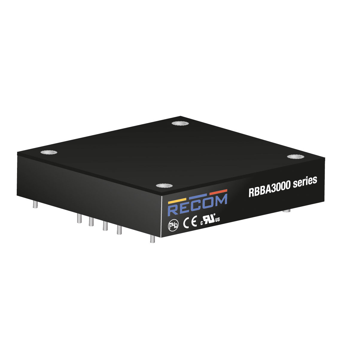 Recom RBBA3000 DC/DC Converter, 0V dc, 60 V dc/ 50 A, 48V dc Input, 9V, PCB, 85 °C Max Temp -40 °C Min Temp, Half Brick