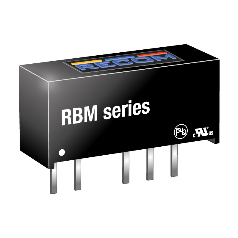 rbm-1212d Recom RBM DC/DC Converter, 12V dc/ 41 mA, 13.2V dc Input, 10.8V Input 1 W, Through Hole, 85 °C Max Temp -40 °C Min Temp,