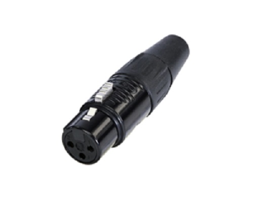 Re-An Products Cable XLR Connector, Straight Female, 3 Way, Gold Plating