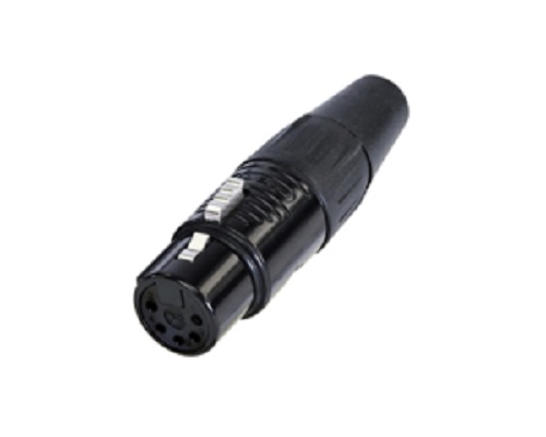 Re-An Products Cable XLR Connector, Straight Female, 5 Way, Silver Plating
