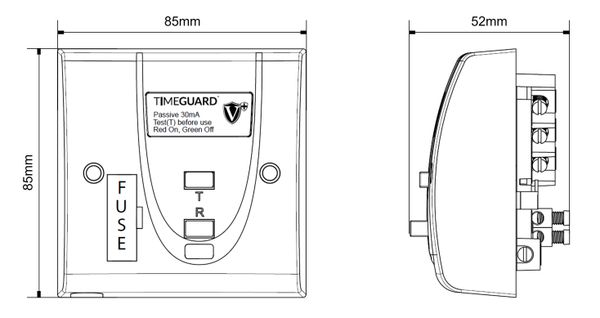 rcd10wpvn Timeguard 13A Switched Fused Spur BS1363-4, BS7288:2016