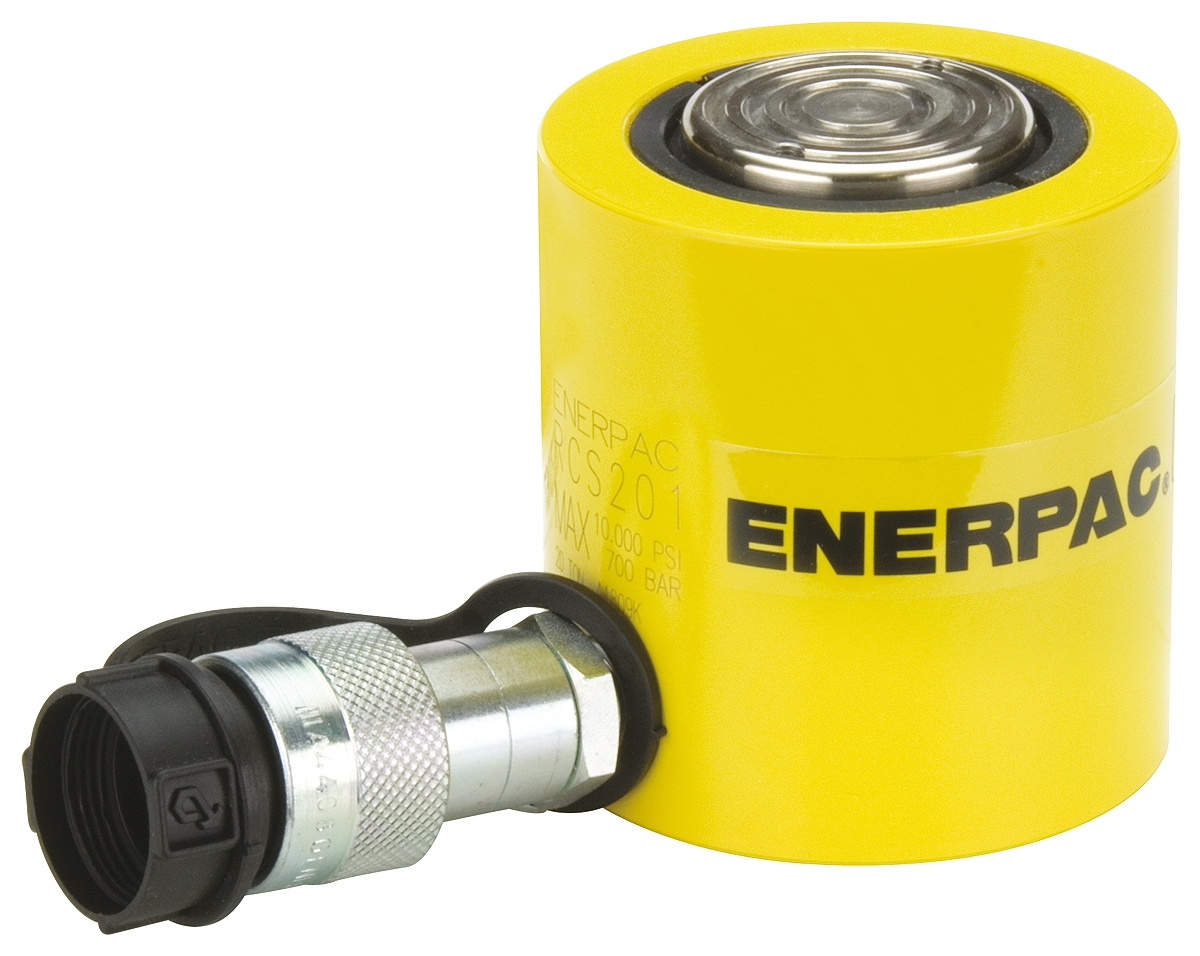 Enerpac, Portable Low Height Hydraulic Cylinder, RCS201 Single Acting 20 t 45 mm