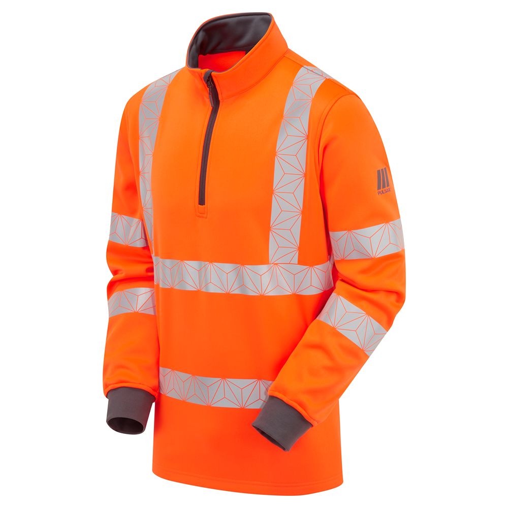PULSAR RCT Orange 100% Recycled Polyester Men's Zipper Sweatshirt & Fleeces S