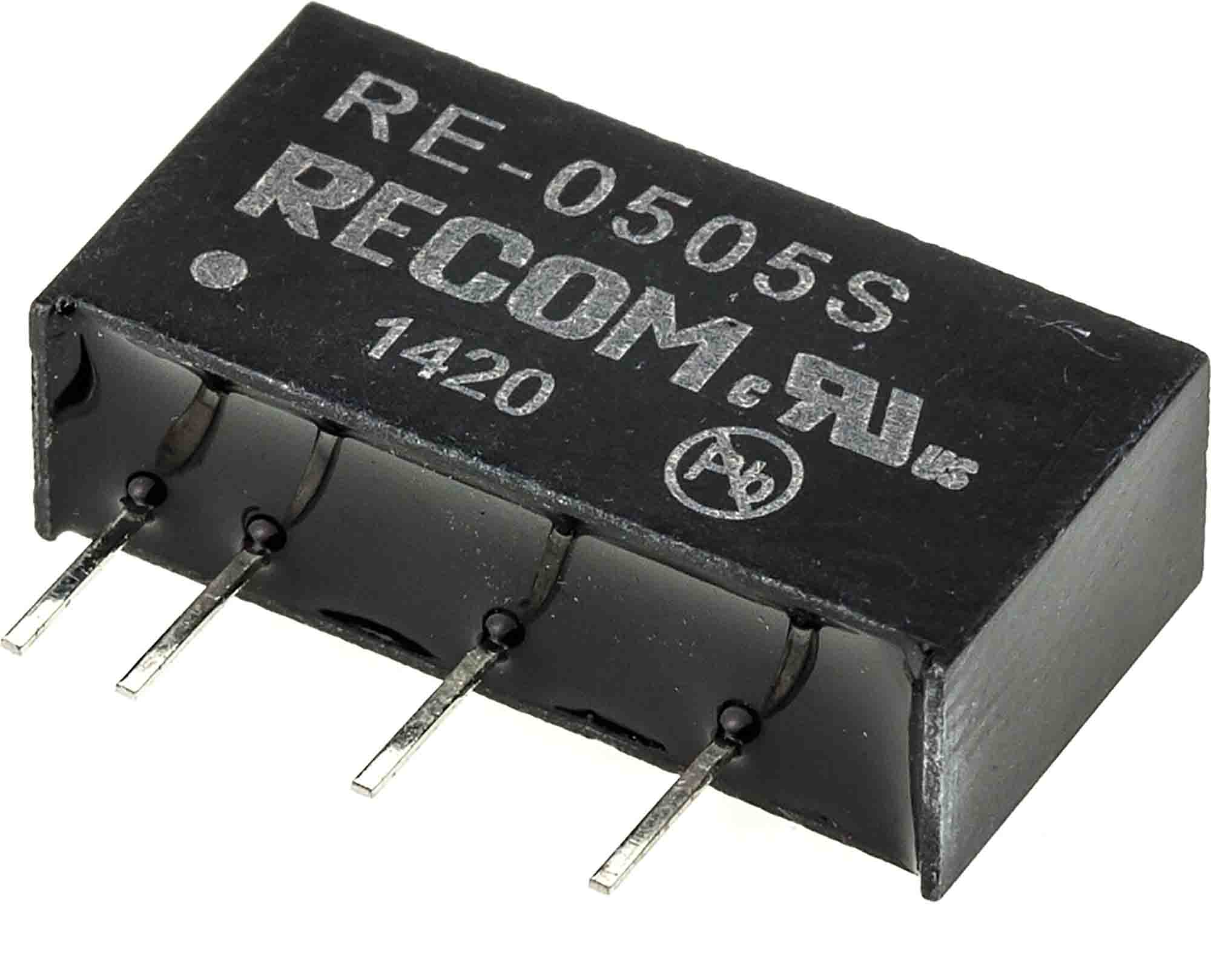 Recom RE DC/DC Converter, 5V dc/ 200 mA, 5.5V dc Input, 4.5V Input 1 W, Through Hole, 85 °C Max Temp -40 °C Min Temp,
