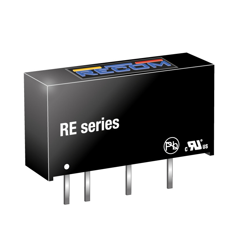 re-0505s Recom RE DC/DC Converter, 5V dc/ 200 mA, 5.5V dc Input, 4.5V Input 1 W, Through Hole, 85 °C Max Temp -40 °C Min Temp,
