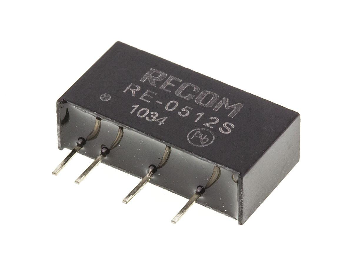 Recom RE DC/DC Converter, 12V dc/ 84 mA, 5V dc Input, 4.5V Input 1 W, Through Hole, 85 °C Max Temp -40 °C Min Temp,