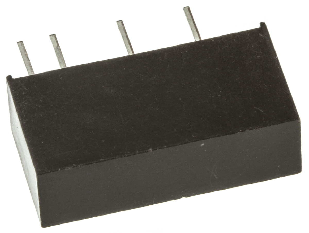 re-2415s Recom RE DC/DC Converter, 15V dc/ 66 mA, 24V dc Input, 21.6V Input 1 W, Through Hole, 85 °C Max Temp -40 °C Min Temp,