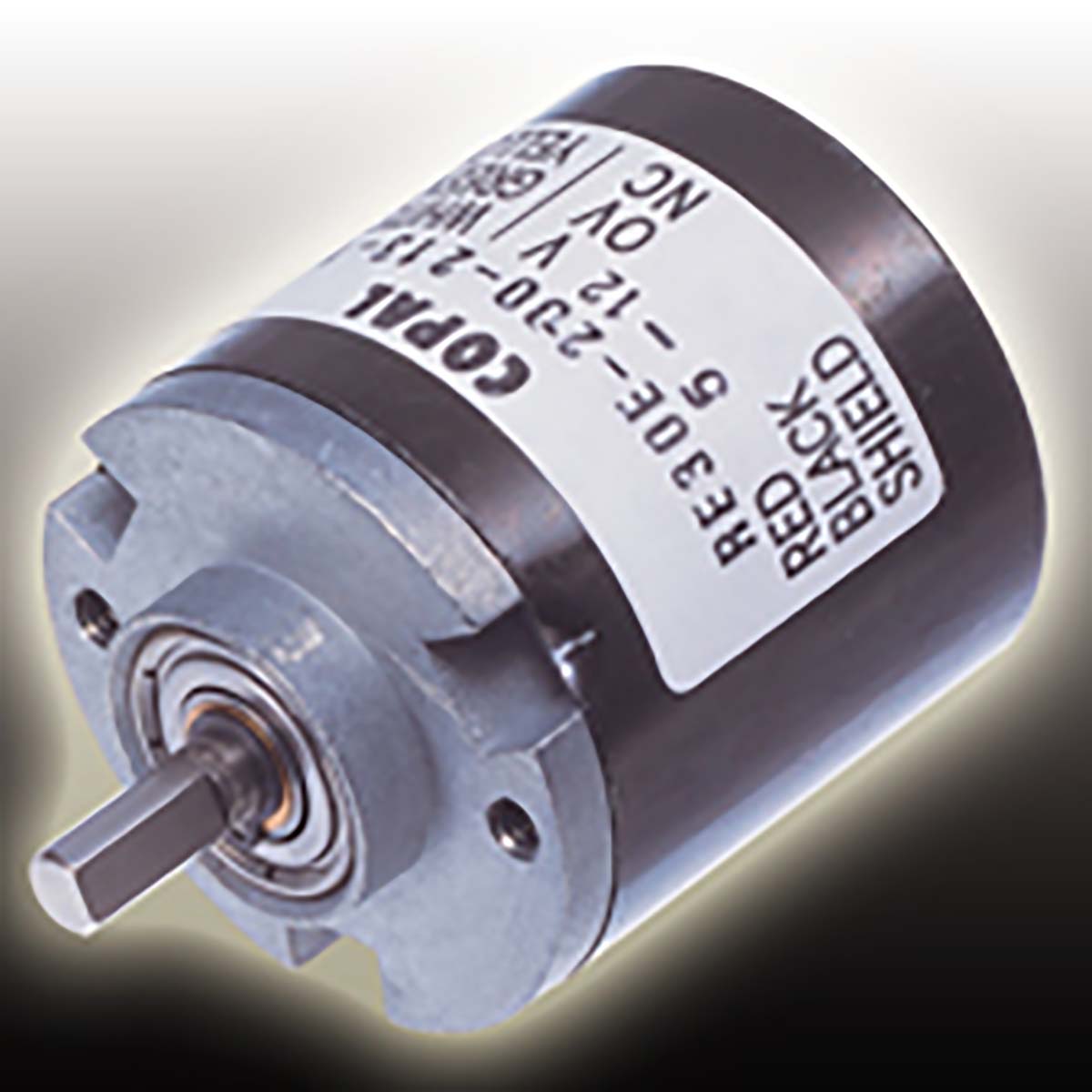 Nidec Components 12V dc, 5 V dc 360 ppr Pulse Optical Encoder with a 4 mm Plain Shaft, Panel Mount, Cable